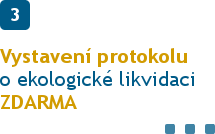 Vystavení protokolu o ekologické likvidaci ZDARMA